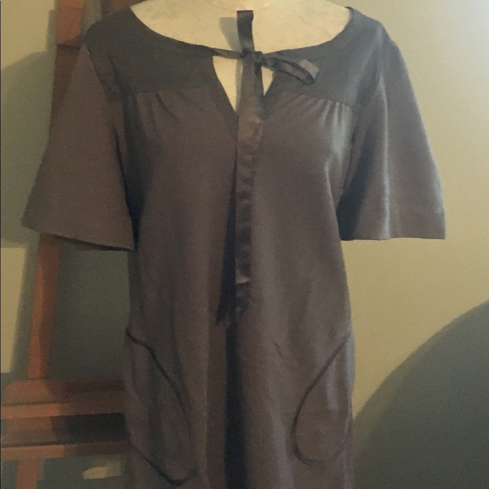 BCBG generation gray boho midi dress.